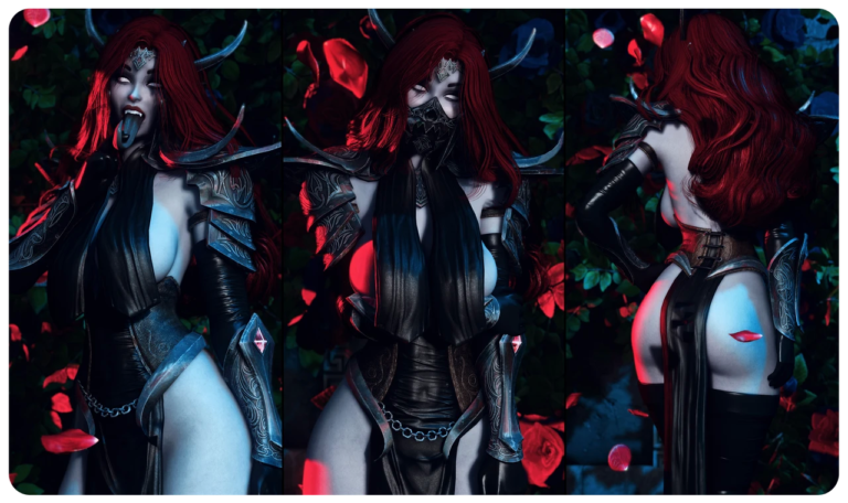 Obi's Druchii Armor 4K SMP 3BA UBE BHUNP - Skyrim SE Mod おすすめ高画質画像