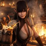 ELLE - Tavern Maid 3BA-BHUNP - Skyrim SE Mod おすすめ高画質画像