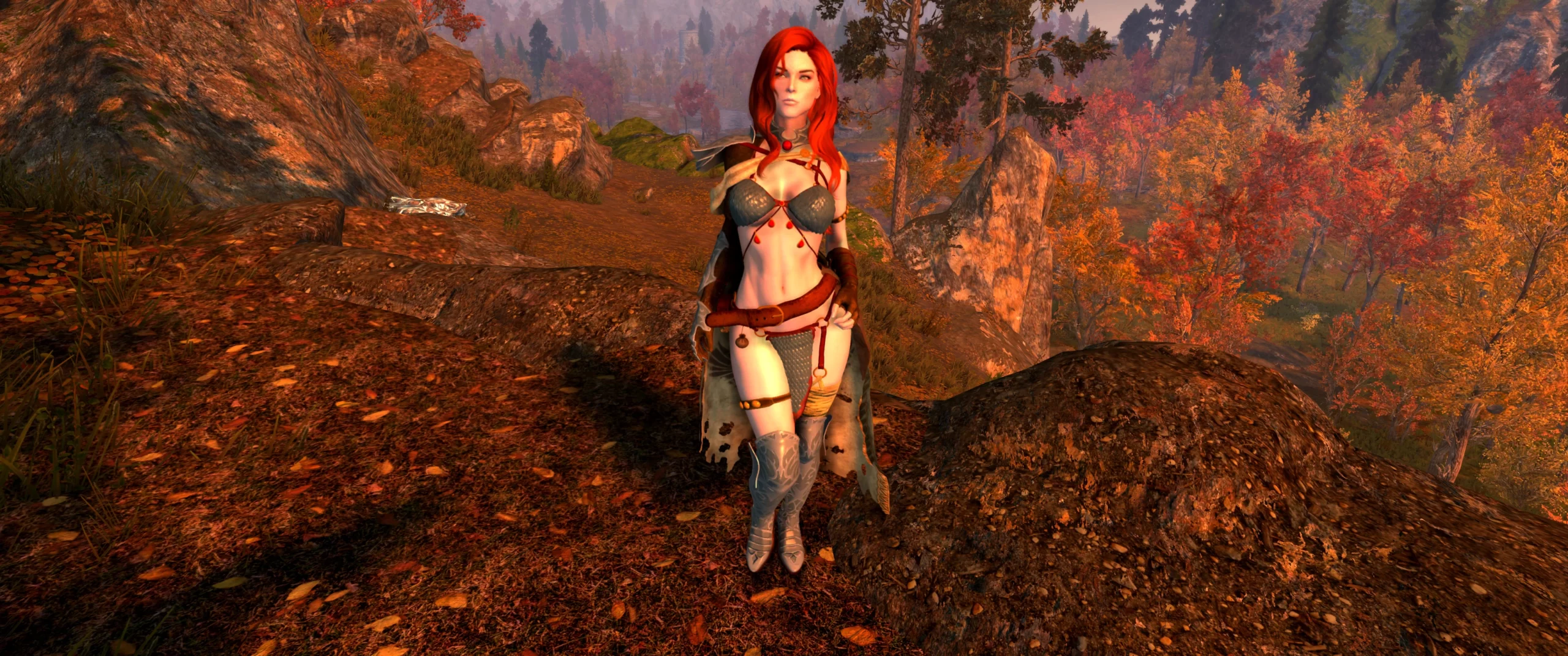 Red Sonja Armor and Weapon Set CBBE 3BA Bodyslide SMP