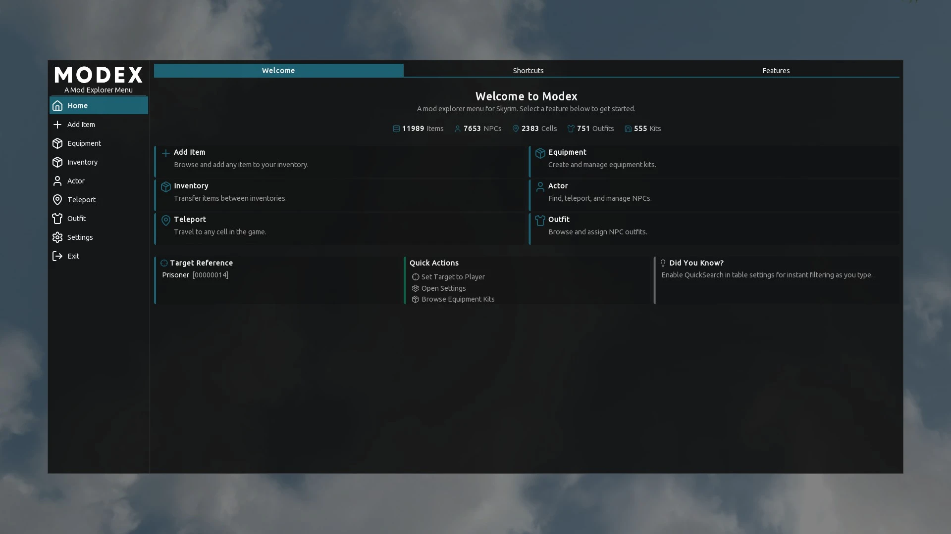 Modex – A Mod Explorer Menu (AddItemMenu)