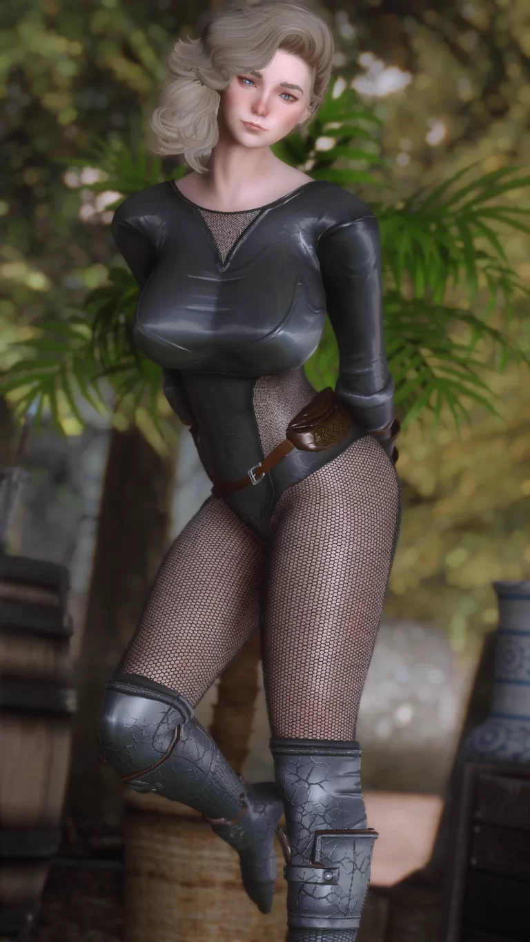 BLACK THIEF SUIT - BHUNP SSE Bodyslide - Skyrim SE Mod おすすめ高画質画像