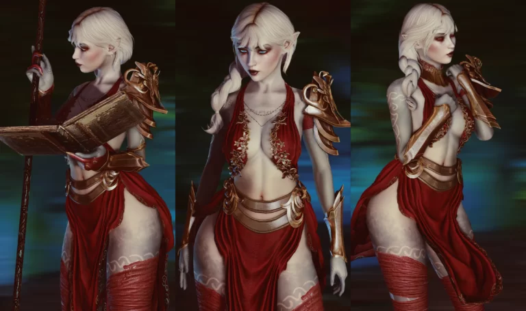 COCO Scarlet Rose - CBBE-TBD-UUNP SE - Skyrim SE Mod おすすめ高画質画像
